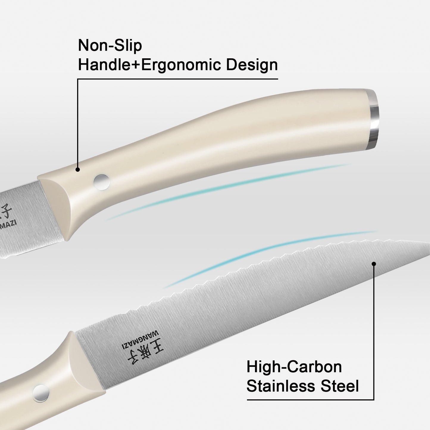 WANGMAZI Premium Steak Knife Set-4pcs