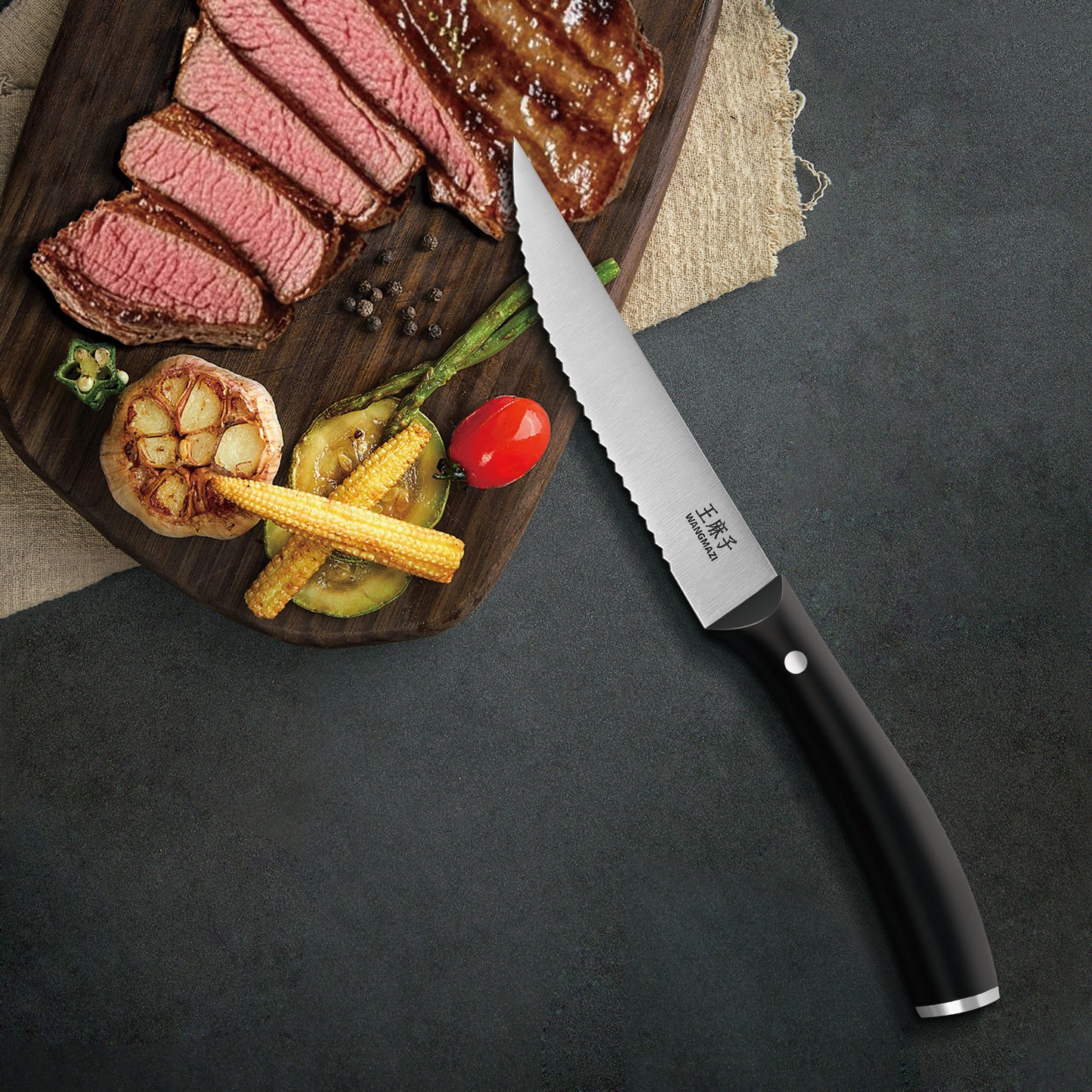 WANGMAZI Professional Steak Knife Set-4pcs