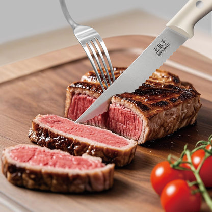 WANGMAZI 4-Piece Steak Knife Set（Ivory)