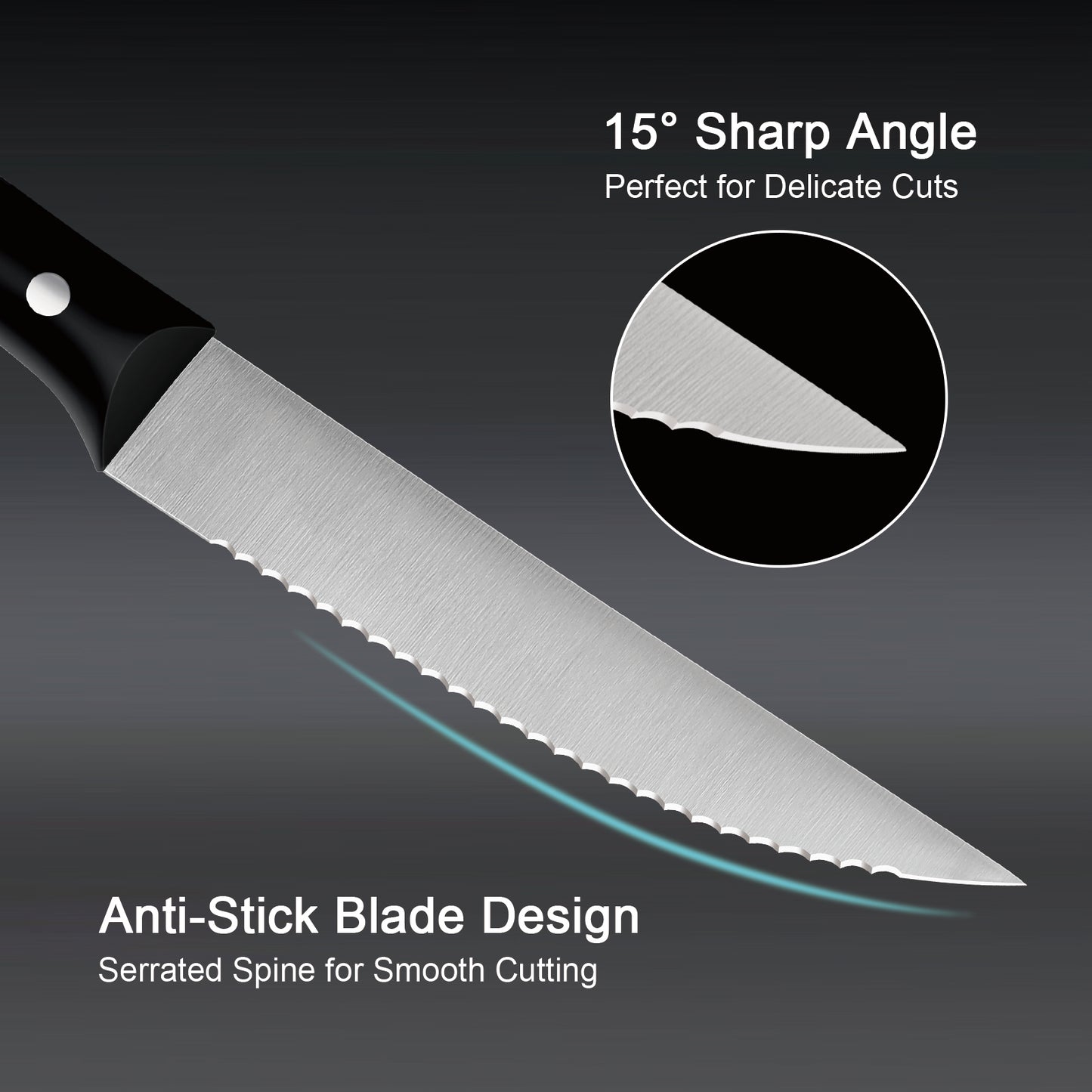 WANGMAZI Professional Steak Knife Set-4pcs