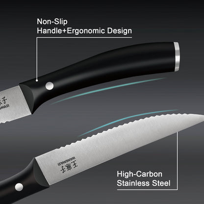 WANGMAZI Professional Steak Knife Set-4pcs