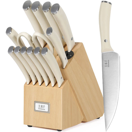 The best kitchen knife sets with a self-sharpening block, featuring ergonomically designed handles for a comfortable grip that minimizes hand fatigue, even during extended use. We are confident in the superior quality and long-lasting performance of our knife block set.