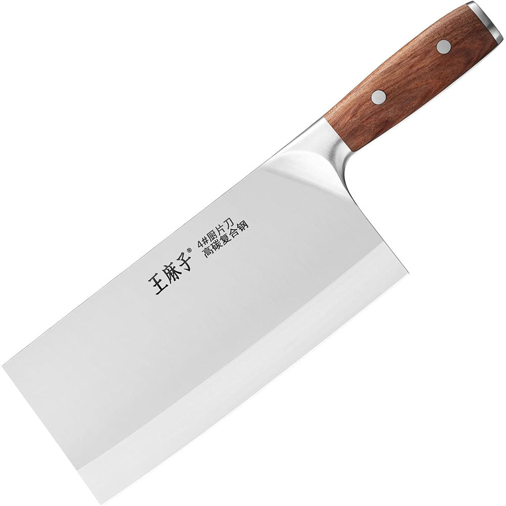 This cleaver knife is made with a scientifically engineered blend of steels for enhanced sharpness and durability. The ergonomic rosewood handle offers a comfortable, secure grip. Thanks to a self-developed cutting process, the 15-degree double-V edge reduces cutting effort. The wide, sharp blade is perfect for a variety of kitchen tasks, from slicing and dicing to more complex cutting needs.